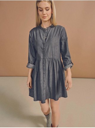 Tmavošedé rifľové košeľové šaty Jacqueline de Yong Nelson