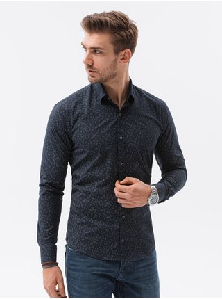 Černá pánská košile Ombre Clothing K599