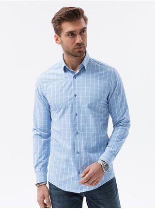 Světle modrá pánská košile Ombre Clothing K618