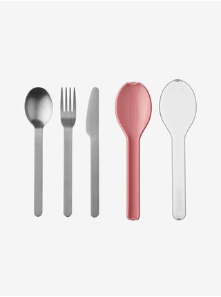 Mepal Sada cestovních nerezových příborů Ellipse Nordic Pink