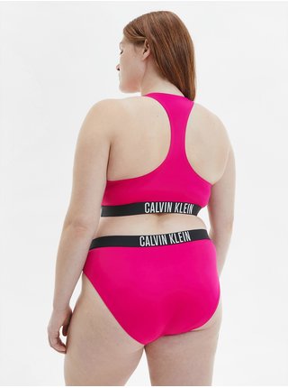Tmavoružový dámsky spodný diel plaviek Calvin Klein Underwear