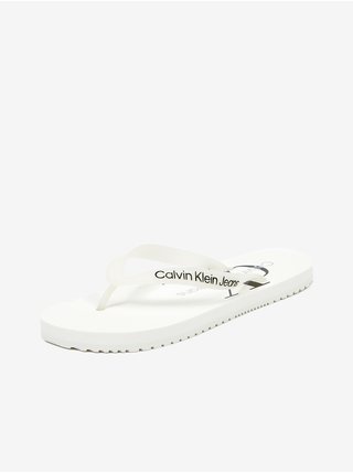Bílé dámské žabky Calvin Klein