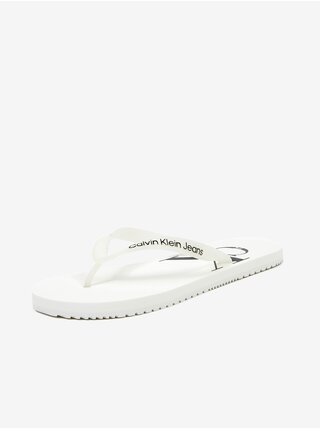 Biele pánske žabky Calvin Klein Jeans