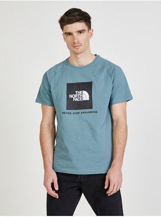 Světle modré pánské tričko s potiskem The North Face Raglan