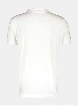 Biele pánske tričko s gombíkmi LERROS