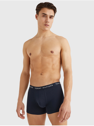 Sada troch pánskych boxeriek v červenej a modrej farbe Tommy Hilfiger