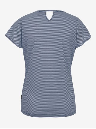 Modré dámske pruhované basic tričko SAM 73 Celeste