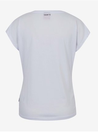Bílé dámské tričko s potiskem SAM 73 Dee
