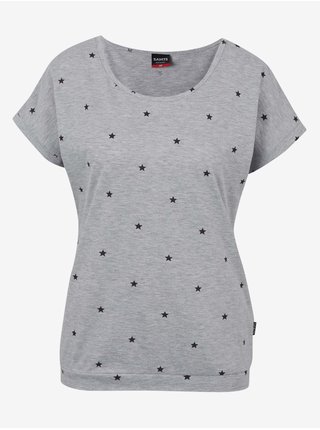 Světle šedé dámské vzorované tričko SAM 73 Roxanne