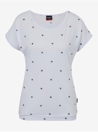 Biele dámske vzorované tričko SAM 73 Roxanne