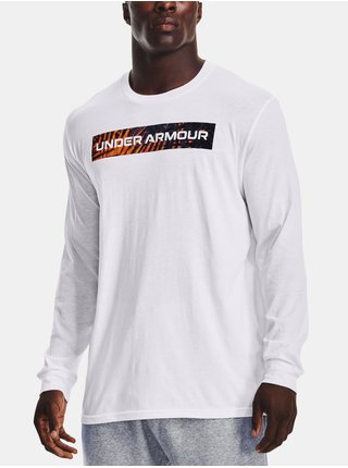 Bílé pánské tričko Under Armour UA WORDMARK PRINT FILL SS - bílá