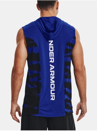 Mikina Under Armour UA BASELINE TANK HOODIE - modrá