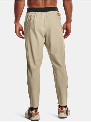 Tepláky Under Armour UA Terrain Woven Ankle Pants - hnědá