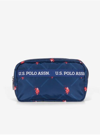 Tmavě modrá dámská vzorovaná kosmetická taška U.S. Polo Assn.