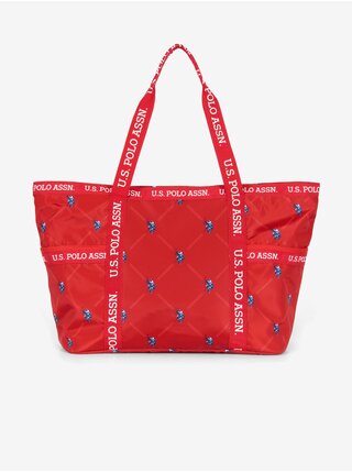 Červený dámský vzorovaný shopper U.S. Polo Assn.