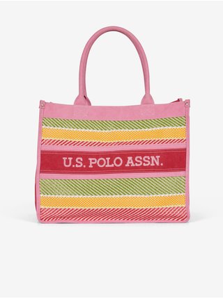Ružový dámsky vzorovaný shopper U.S. Polo Assn. El Dorado