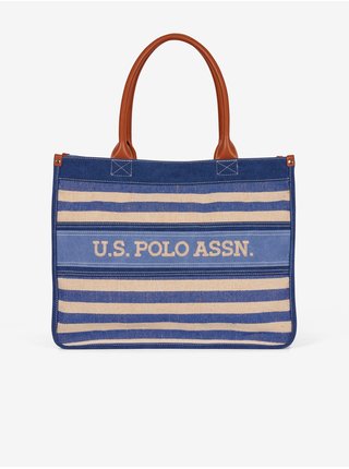 Modrý dámský vzorovaný shopper U.S. Polo Assn. El Dorado