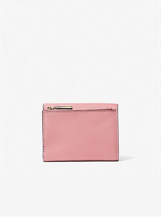 Světle růžová dámská malá kožená peněženka Michael Kors Greenwich