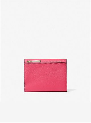 Tmavě růžová dámská malá kožená peněženka Michael Kors Greenwich