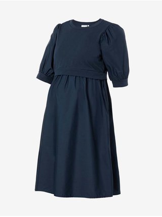 Tmavě modré těhotenské šaty Mama.licious Carolina