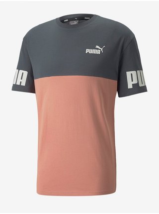 Šedo-růžové pánské tričko Puma