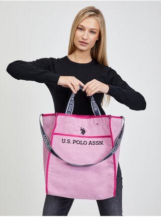Ružová dámska veľká taška U.S. Polo Assn. Halifax