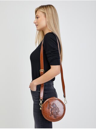 Hnědá dámská malá crossbody kabelka U.S. Polo Assn. Honolulu