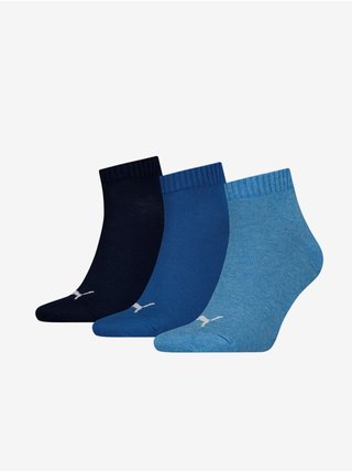 Sada tří párů ponožek v modré barvě Puma