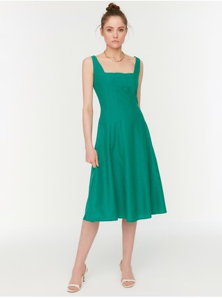 Zelené dámské šaty na ramínka Trendyol