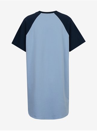 Čierno-modré dámske šaty s potlačou Superdry Cali Surf Raglan Tshirt Dress