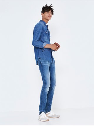 Modrá pánská džínová košile Celio Fasun 