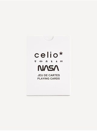 Bílo-černé hrací karty Celio NASA 