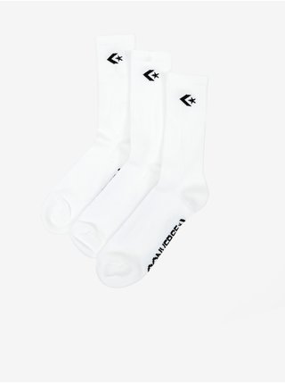 Sada tří párů ponožek v bílé barvě Converse