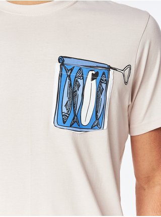 Krémové pánské tričko Rip Curl