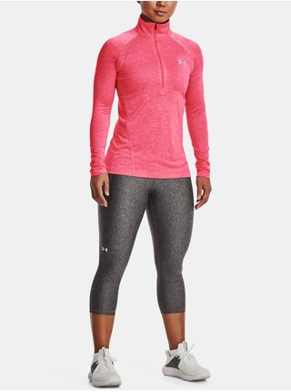 Růžové sportovní tričko Under Armour Tech 1/2 Zip - Twist