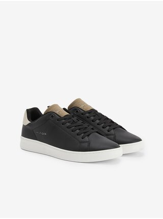 Čierne pánske kožené tenisky Tommy Hilfiger