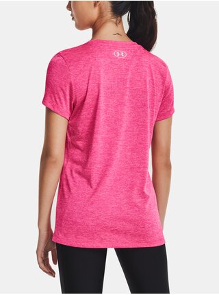 Růžové dámské tričko Under Armour Tech SSC - Twist 