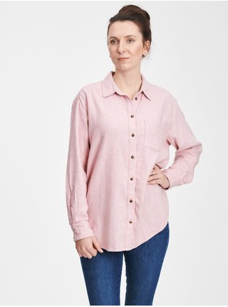 Ružová dámska košeľa flanelová oversized GAP
