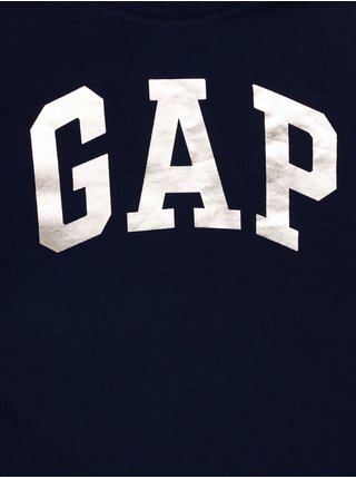 Černé holčičí tričko organic logo GAP