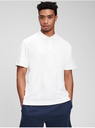 Bílé pánské polo tričko z organické bavlny GAP