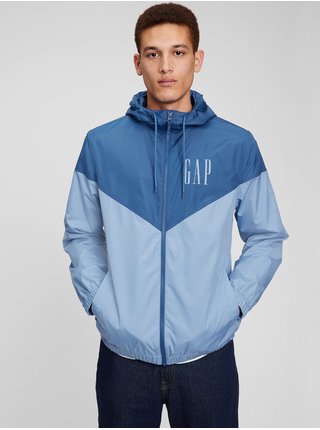 Modrá pánská bunda lehká s logem GAP