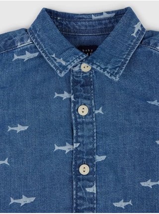 Modrá klučičí džínová košile žralok Washwell GAP