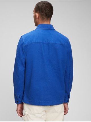 Modrá pánská bavlněná bunda s límečkem GAP