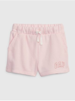 Růžové holčičí kraťasy logo GAP