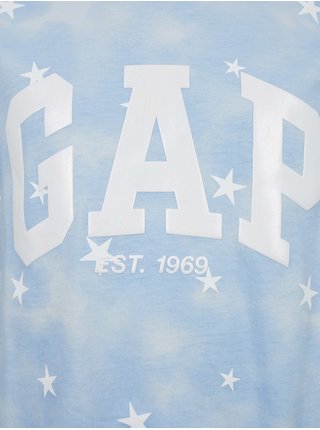 Modré holčičí tričko logo a hvězdičky GAP