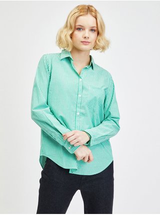 Zelená dámská košile proužkovaná classic GAP