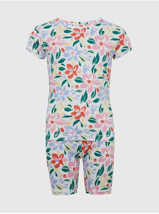 Farebné dievčenské pyžamo krátke floral GAP