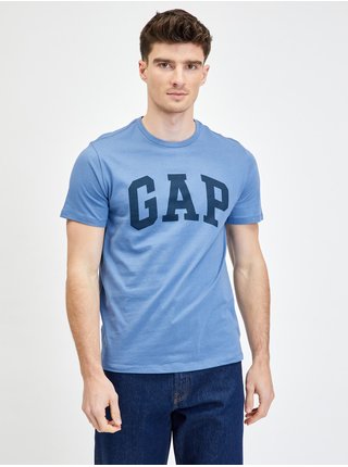 Modré pánské tričko basic logo GAP