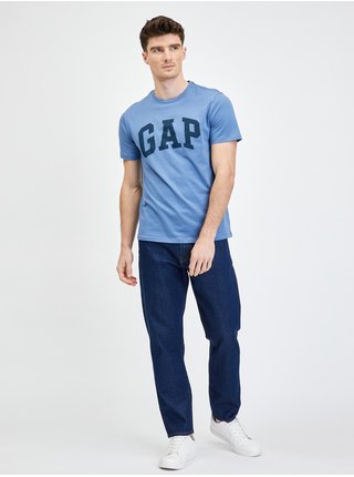 Modré pánske tričko basic logo GAP