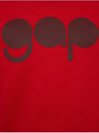 Červená klučičí mikina retro logo GAP